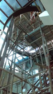 Timber Scaffolding on Stairwell